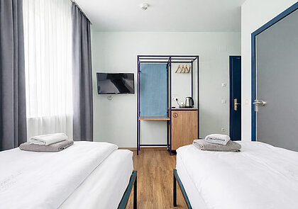 Komfortabel ausgestattete Economy Doppelzimmer in München